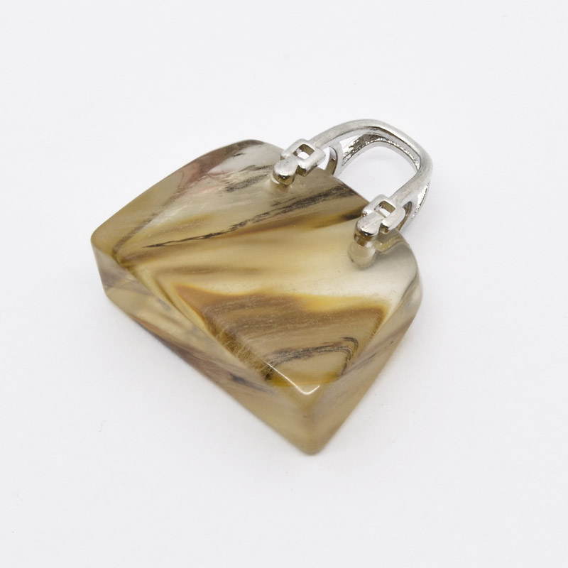 Підвіска Сумочка, Імітація натурального каменю, 26х24х10 мм (POD-054442)