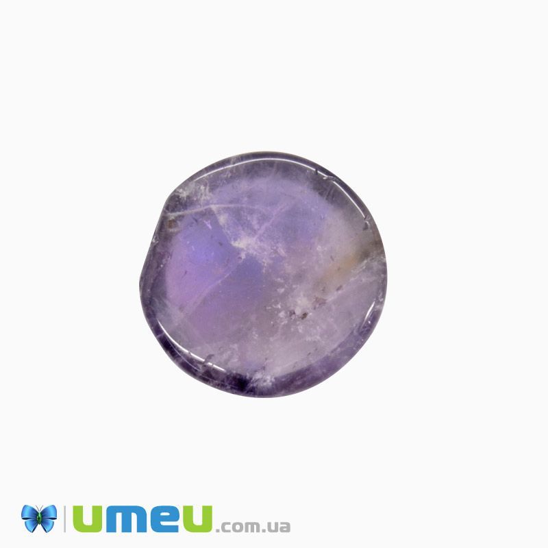 Кабошон нат. камінь Аметист УЦІНКА, Круглий, 16 мм (KAB-042026)