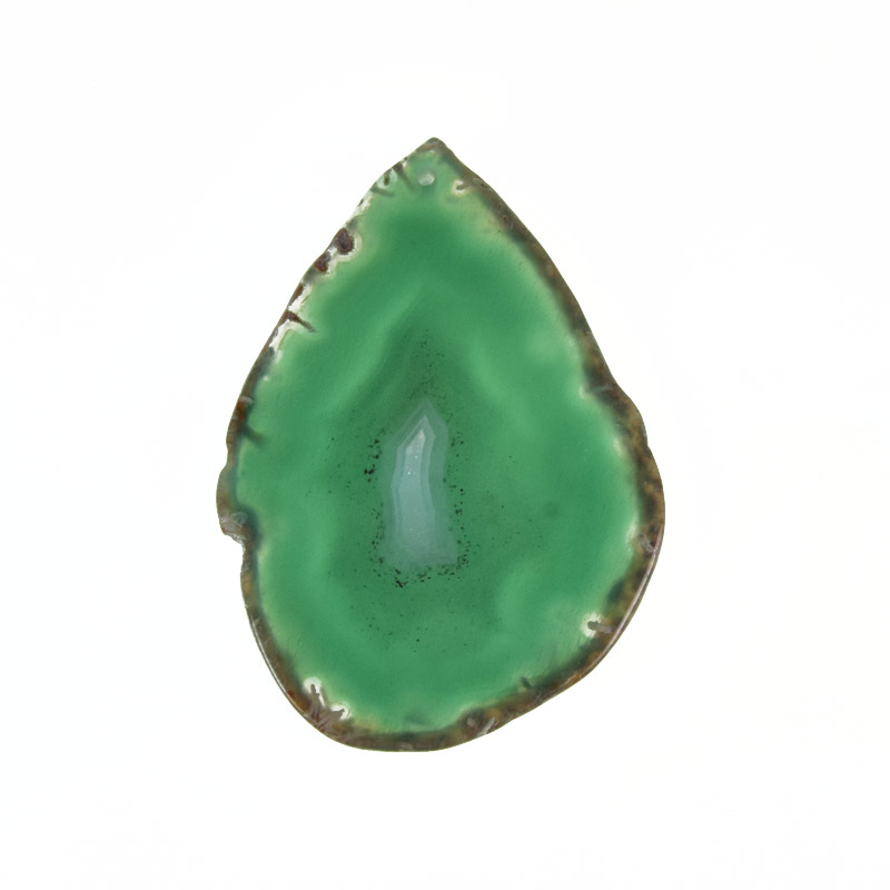 Зріз Агата, Зелений, 65х46 мм (POD-004142)