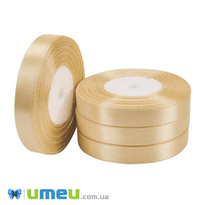Атласна стрічка, 12 мм, Золотиста (LEN-051014)