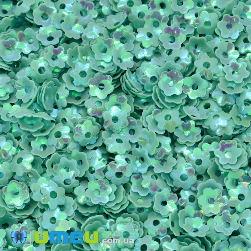 Паєтки Індія квіти, 5 мм, ятні АВ (PAI-037834)