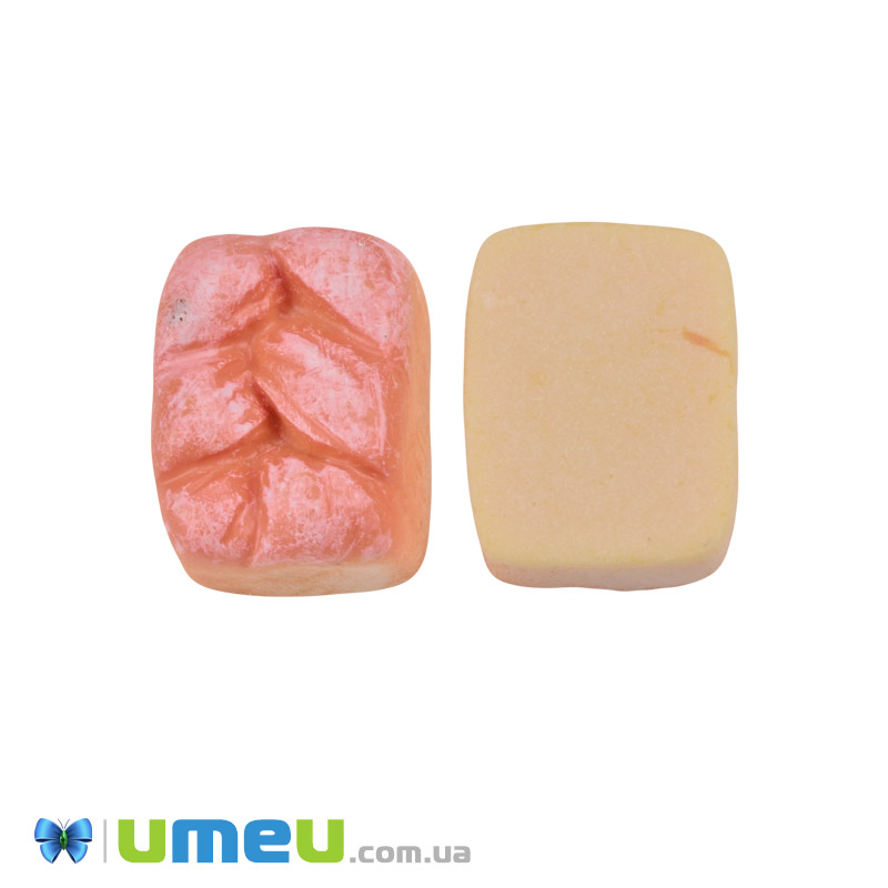 Кабошон із полімерної глини, Хліб, 18х14 мм, Бежевий (DIF-050826)