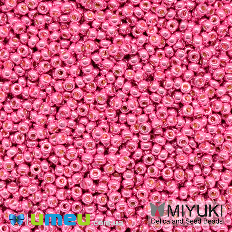 Бісер японський Miyuki круглий RR 11/0 №4210 Duracoat Galvanized, Малиновий (BIS-043335)