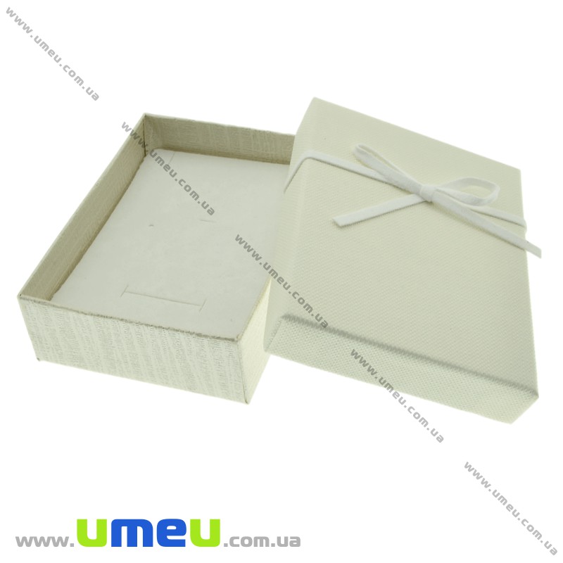 Подарочная коробочка Прямоугольная, 8,5х6,5х3 см, Кремовая (UPK-023118)