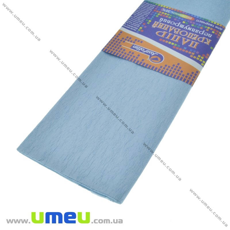 Гофрований папір перламутровий Китай, Блакитний, 0,5х2 м (DIF-033725)