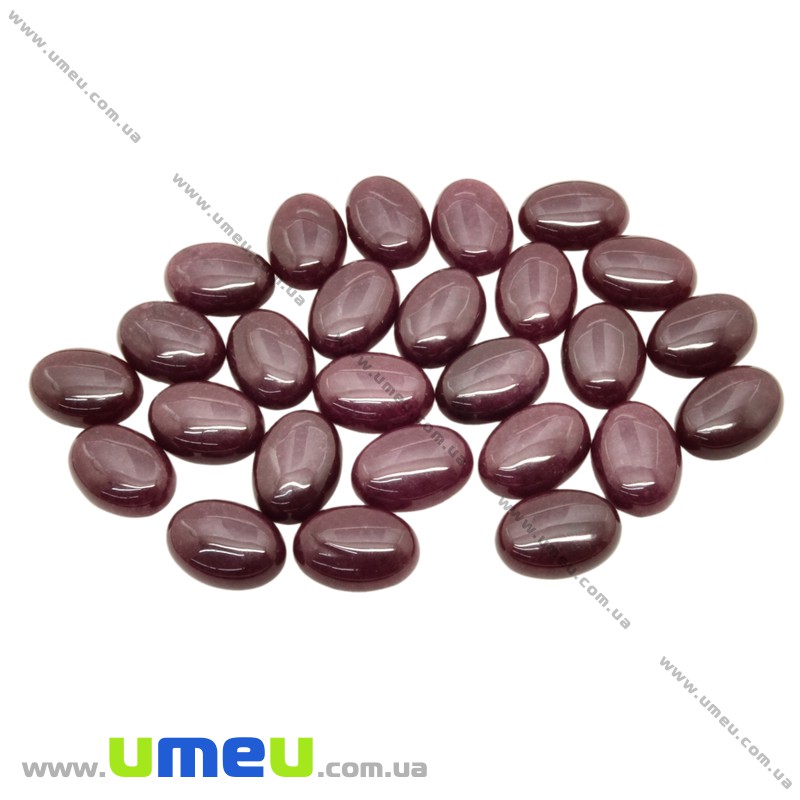 Кабошон нат. камінь Нефрит вишневий, Овал, 18х13 мм (KAB-025965)