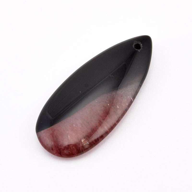 Підвіска Крапля, Натур. камінь Агат бразильський, 40х18 мм (POD-058691)