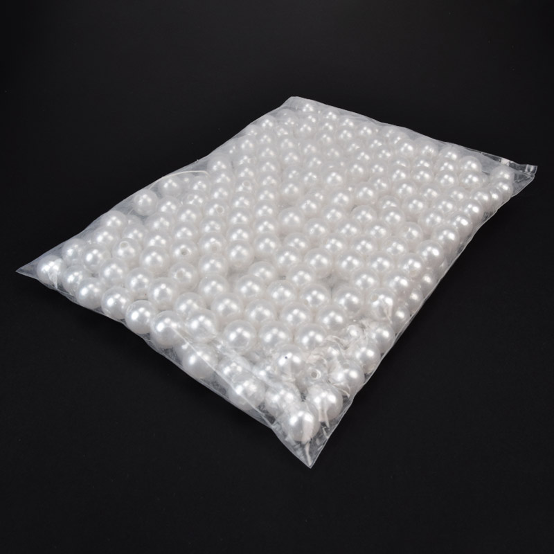 Бусины для сумок ОПТ, Пластиковые, Круглые Жемчуг, 14 мм, Белые (BUS-059595)