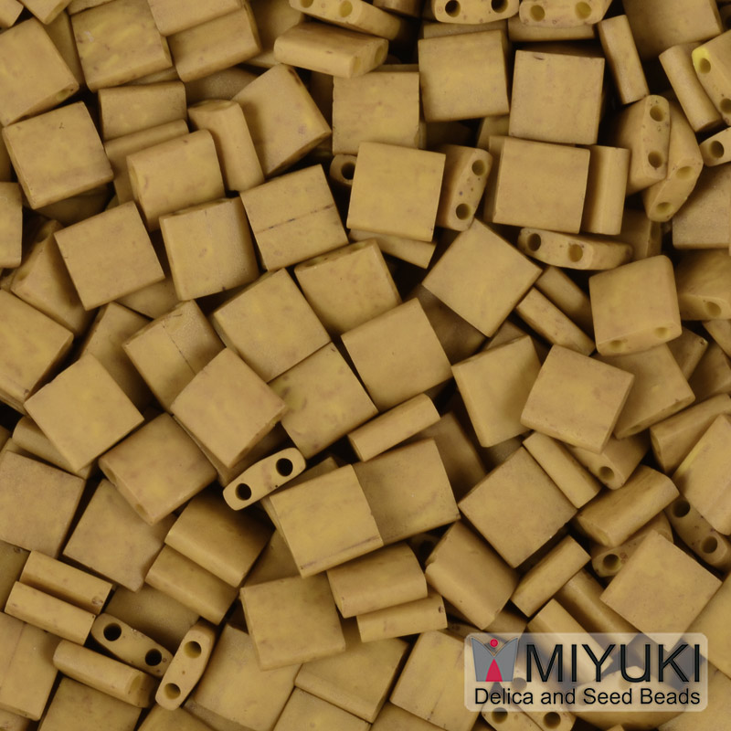 Бісер японський Miyuki TILA №2312, 5х5 мм, Бежевий матовий (BIS-053217)