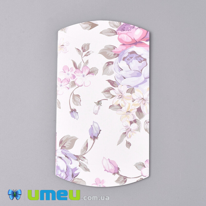 Сборная картонная коробочка, 12,5х8 см, Белая, Love you (UPK-042932)