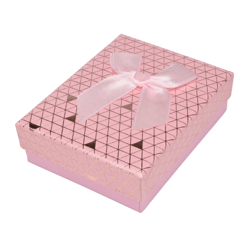 Подарункова коробочка Прямокутна, 9х7х3 см, Рожева (UPK-053799)