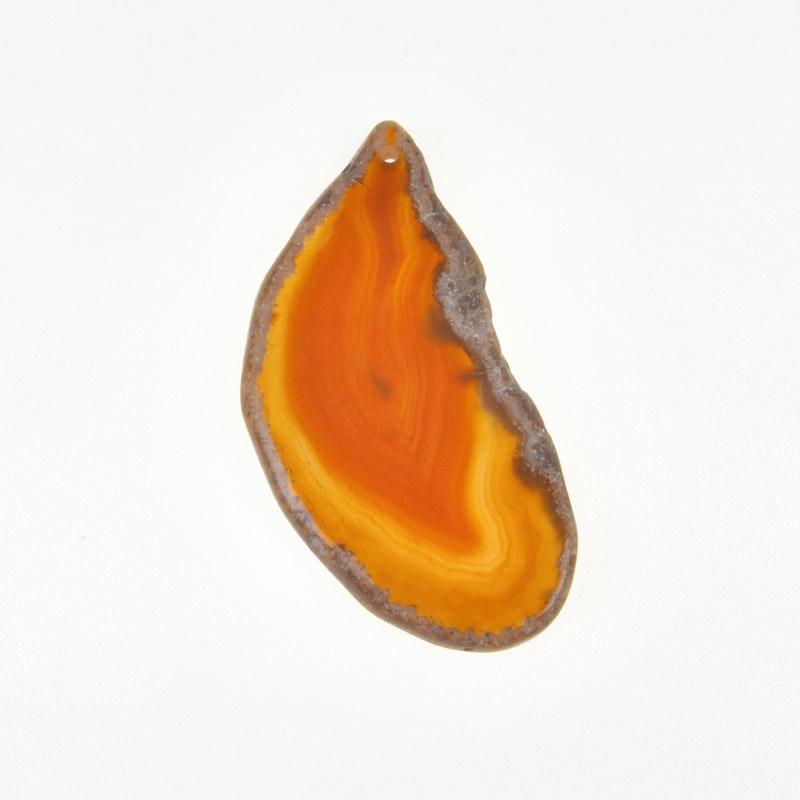 Зріз Агата, Червоно-коричневий, 68х34 мм (POD-032411)