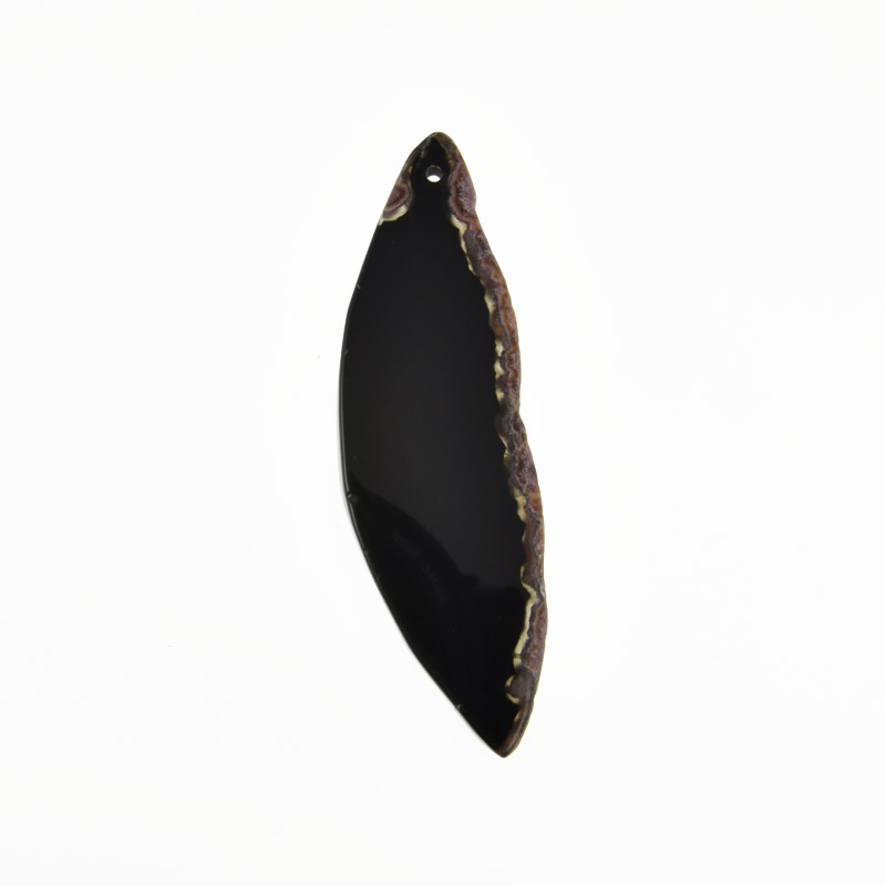 Срез Агата, Черный, 81х25 мм (POD-032557)