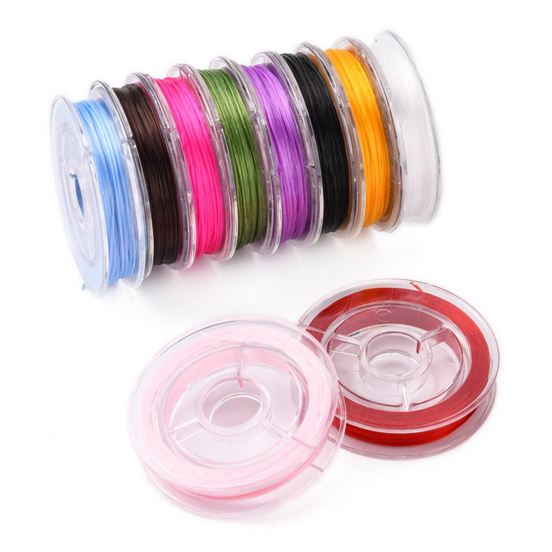 Набір з 10 котушок еластичної волосіні, 0,8 мм, Різнокольоровий (LES-053931)