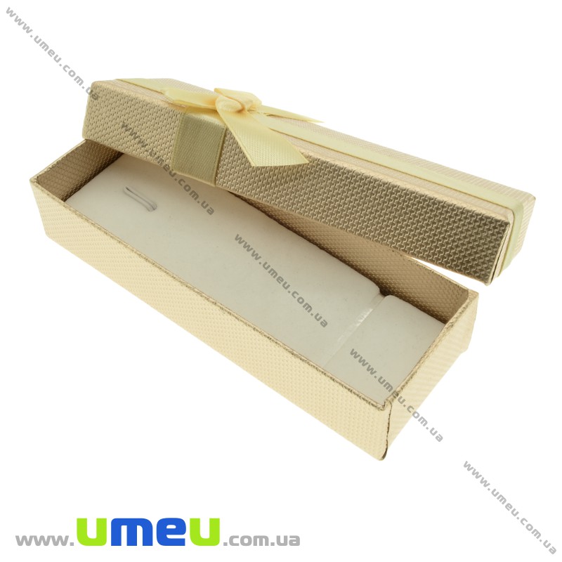 Подарункова коробочка Прямокутна, 12х4,5х2,5 см, Золотиста (UPK-023186)