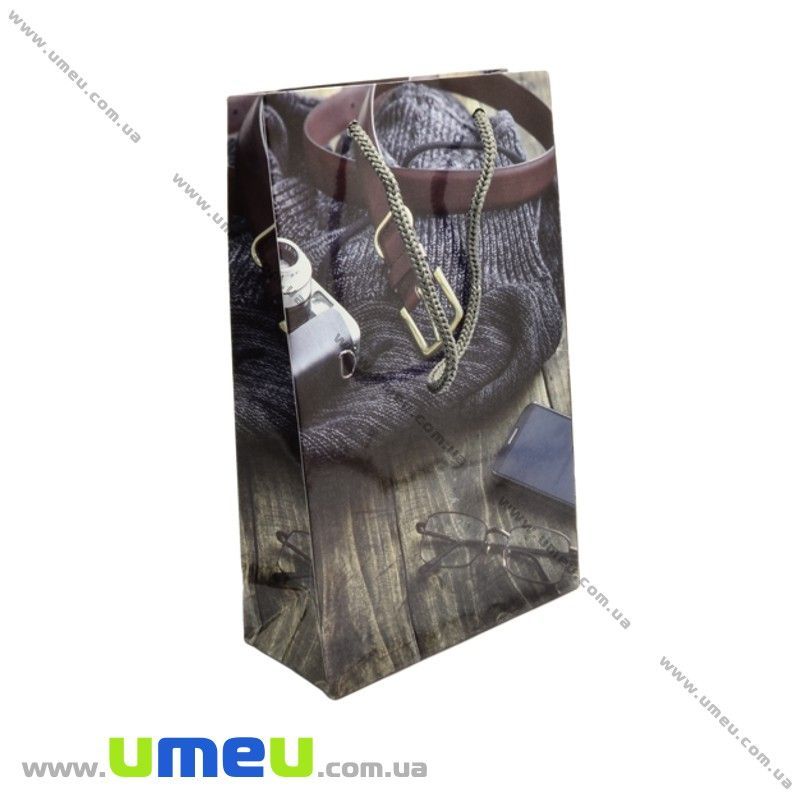 Подарунковий пакет Чоловік, 18х11х5 см, Синій (UPK-023634)