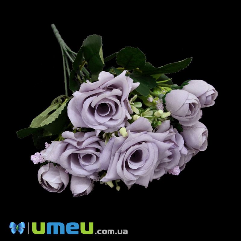 Букет троянд, 33 см, Бузковий (DIF-045821)