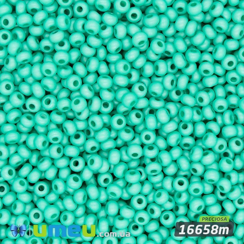 Бісер чеський №836m/16658m, Бірюзовий світлий, Матовий, 10/0 (BIS-043954)