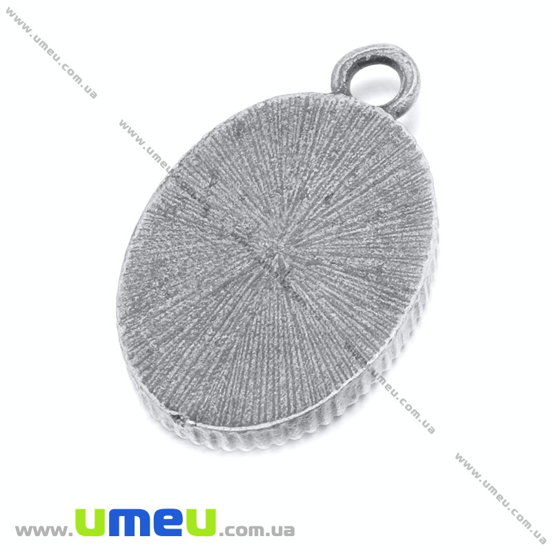 Основа овальна, 24х15 мм, 18х13 мм, Античне срібло (OSN-028191)