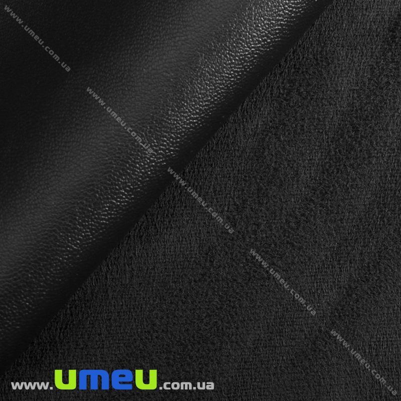 Искусственная кожа на замше 0,65 мм, Черная, 20х27 см (LTH-036879)