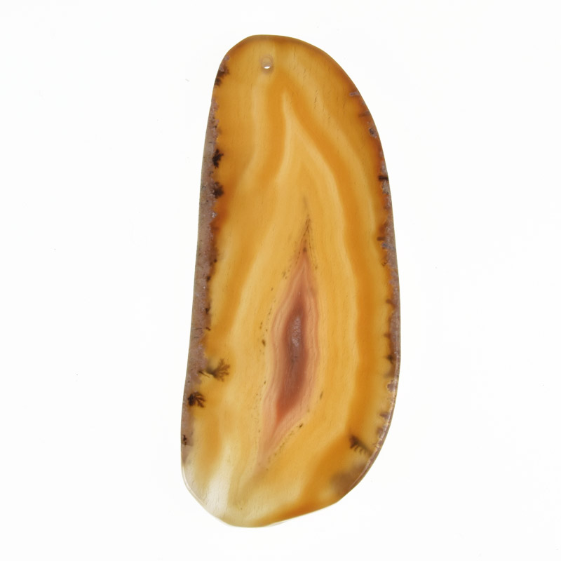 Зріз Агата, Коричневий, 81х34 мм (POD-020221)