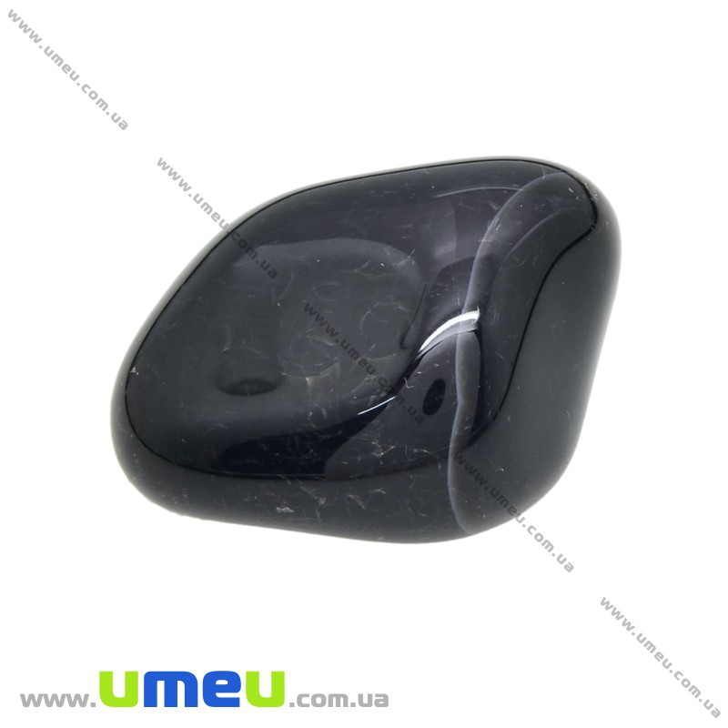 Галтовка Агат чорний, 31х25х17 мм (POD-033264)