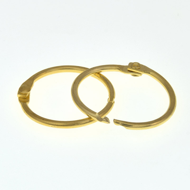 Кільце для ключів затискне, Золото, 30 мм (OSN-059407)