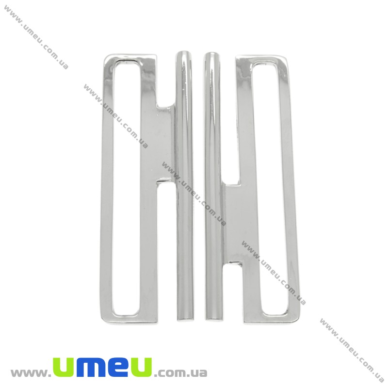 Пряжка металева роз'ємна, 65х31 мм, Темне срібло (SEW-013883)