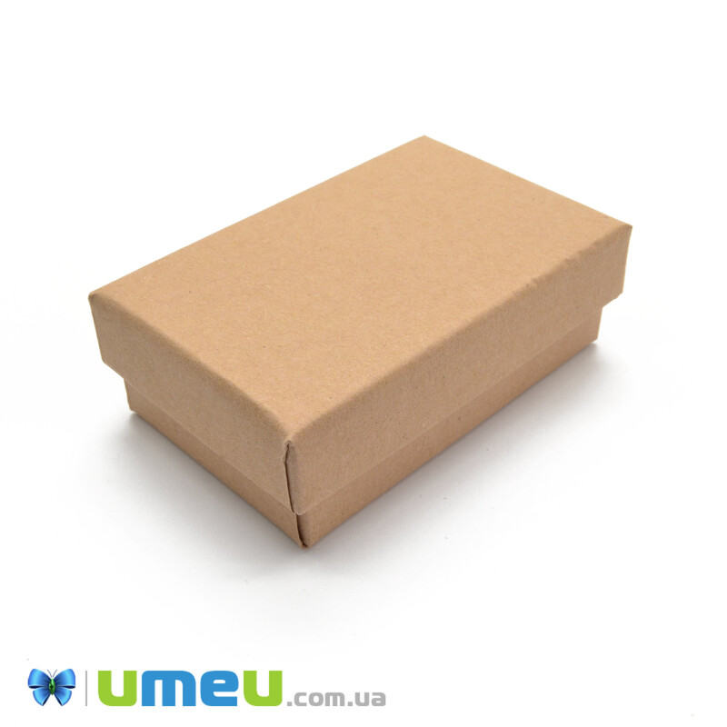 Подарункова коробочка Прямокутна, Крафт, 8х5х2,5 см, Бежева (UPK-042829)