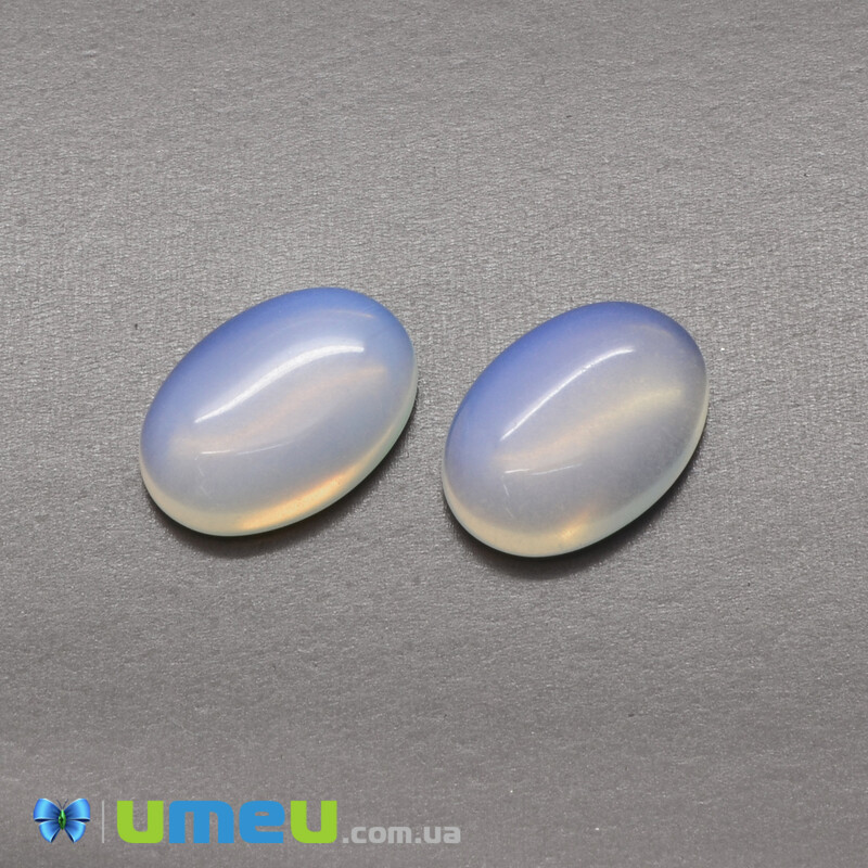 Кабошон нат. камінь опал (Місячний камінь), Овал, 18х13 мм (KAB-042753)