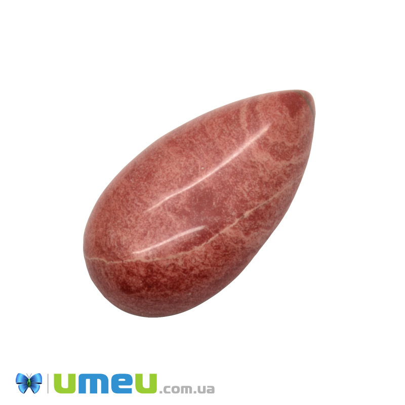 Кабошон нат. камінь Яшма червона, Крапля, 27,4 х15,1 мм (KAB-050646)