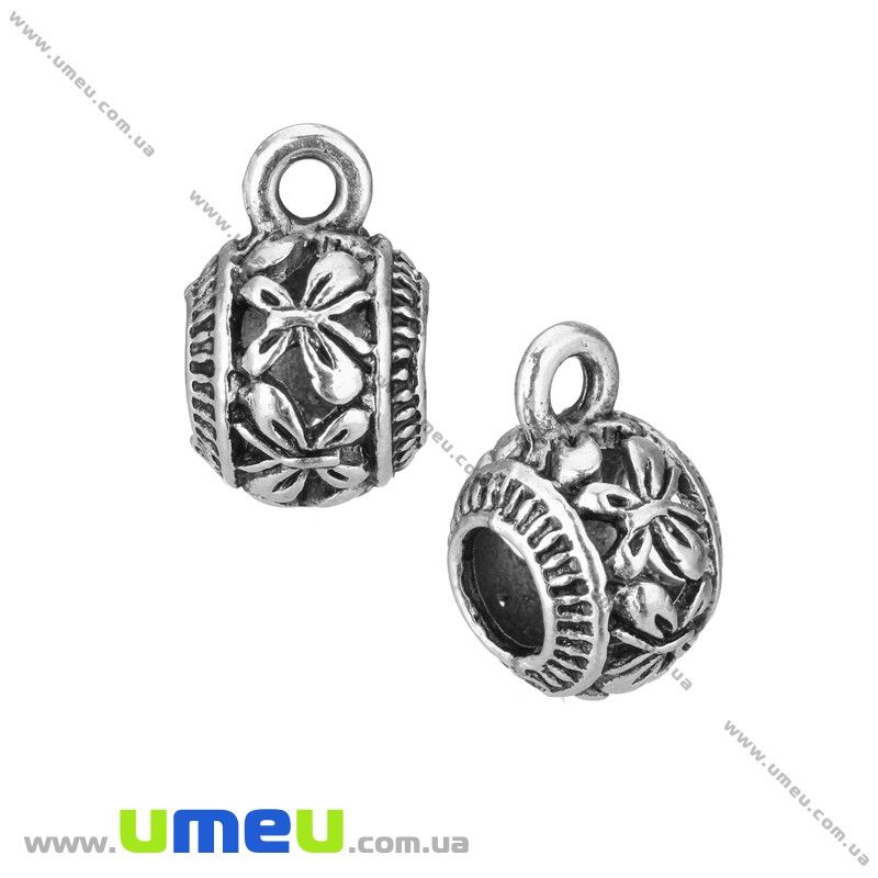 Основа для кулона Бейл, 14х9х10 мм, Античне срібло (OSN-020238)