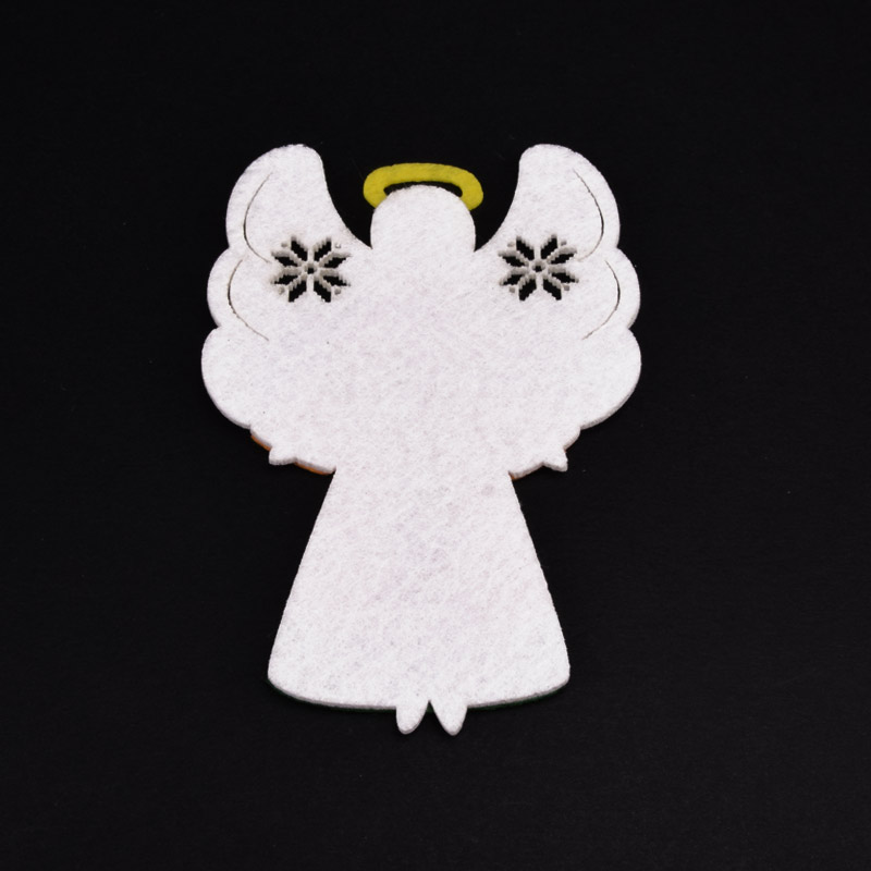 Декоративний виріб із фетру Різдвяний ангел, 11х8 см (FLT-056970)