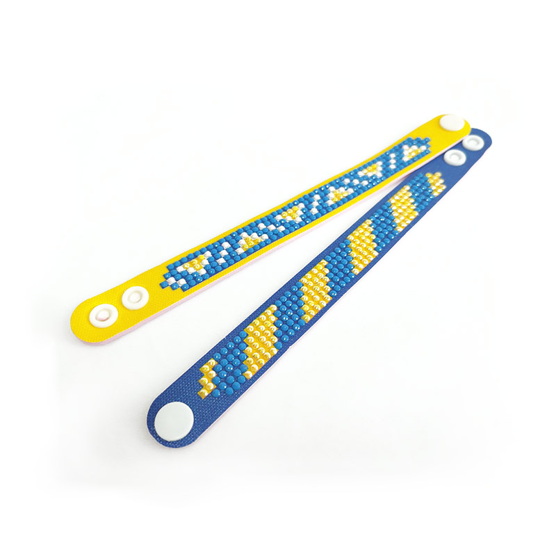 Набор алмазной живописи, Браслеты желто-голубые 21х2 см (SXM-059113)