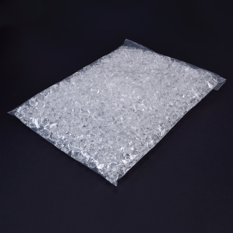 Намистини для сумок ОПТ Акрилові, Куб гранований, 11,5х10 мм, Прозорі (BUS-059939)