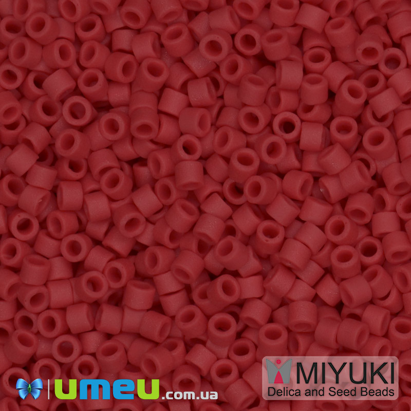 Бісер японський Miyuki Delica 11/0 DB753, Червоний матовий (BIS-045316)