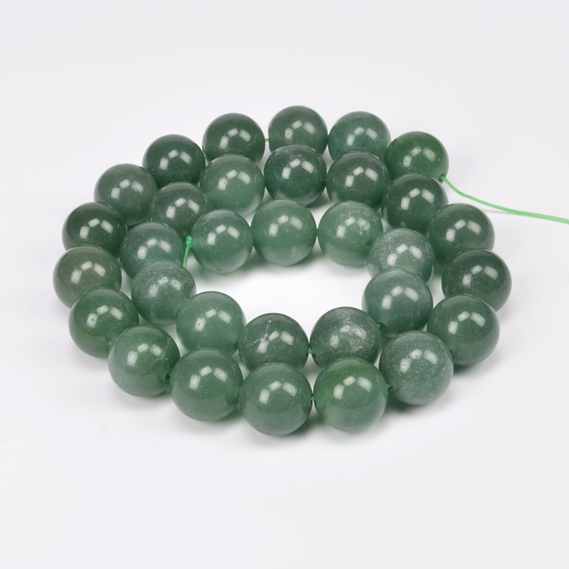 Намистини Авантюрін зелений, Натур. камінь, 12 мм, Круглі (BUS-051817)