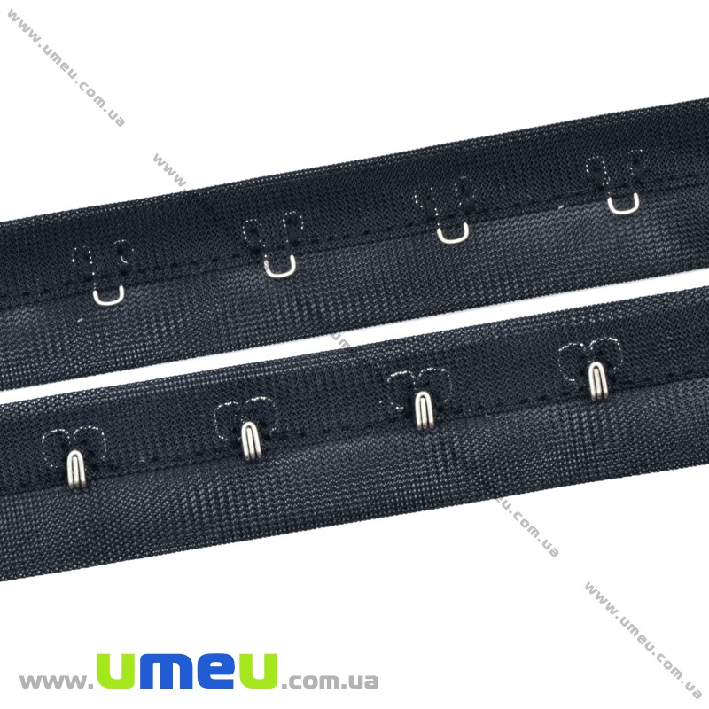 Тасьма з гачками, Чорна, 25 мм (SEW-016121)