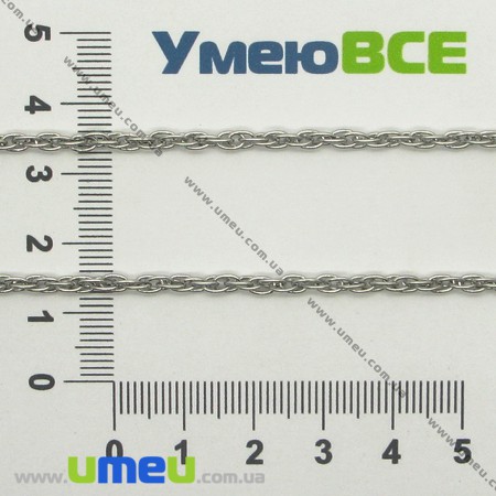 Ланцюг з нержавіючої сталі, Темне срібло, 4,2х3 мм (ZEP-004156)