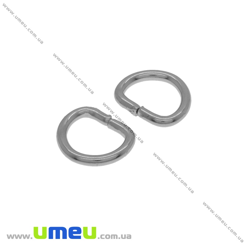 Напівкільце металеве, Срібло, 10 мм (BAG-034701)