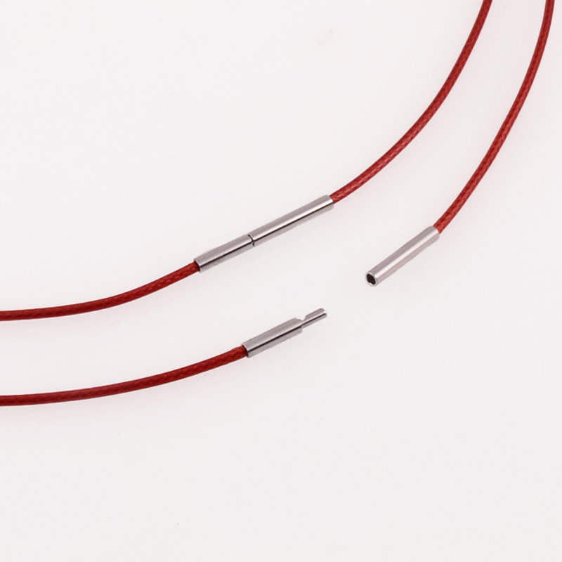 Основа для кольє 1 мм, 41 см, Замок нерж. сталь, Червона (OSN-055546)