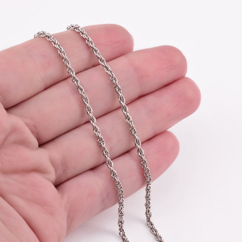 Ланцюг, Темне срібло, 2 мм (ZEP-031754)