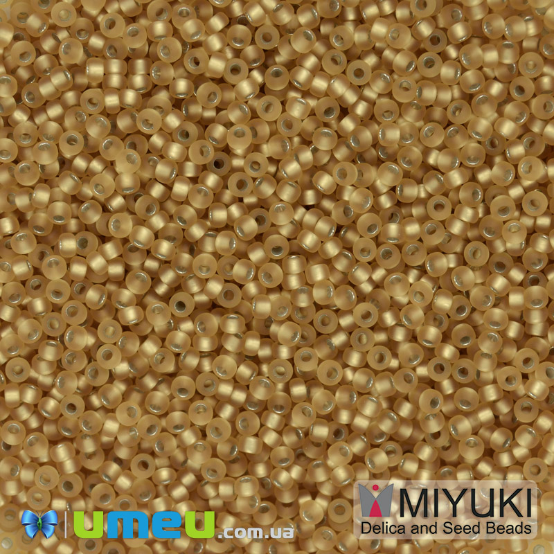 Бісер японський Miyuki круглий RR 11/0 №4F, Золотистий матовий (BIS-047495)