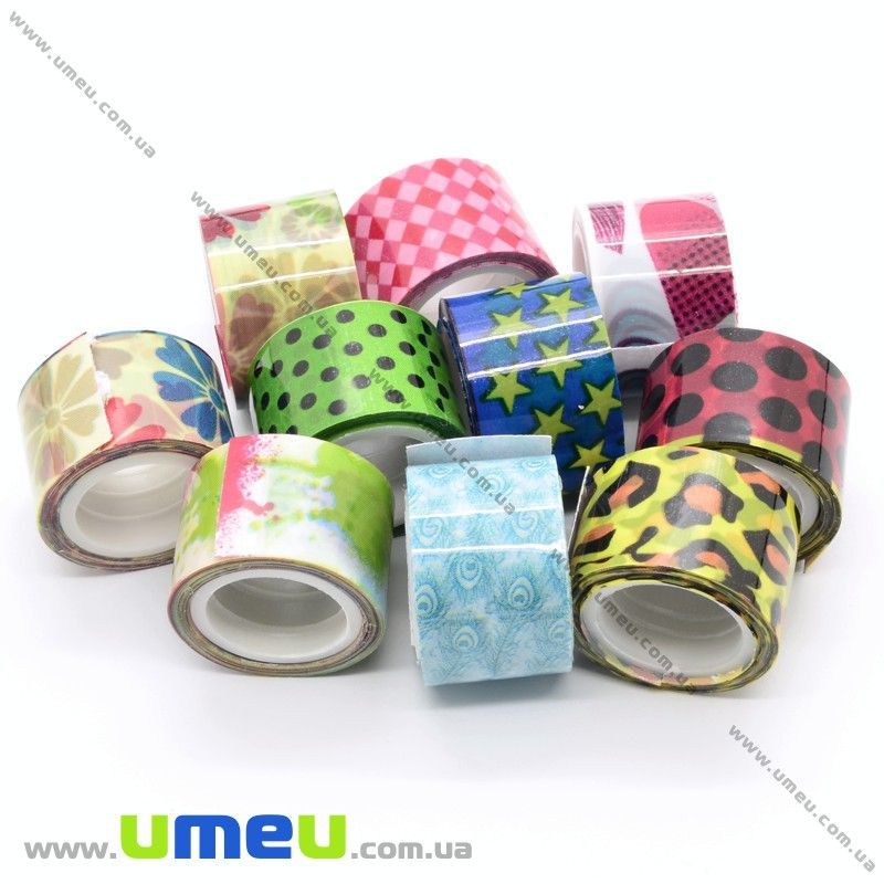 Декоративний скотч, Мікс, 12 мм (DIF-017938)