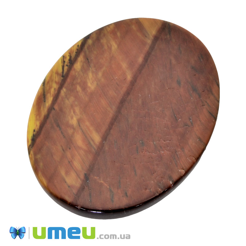 Кабошон нат. камінь Бичаче око, Овал, 40,2 х30,2 мм (KAB-050589)