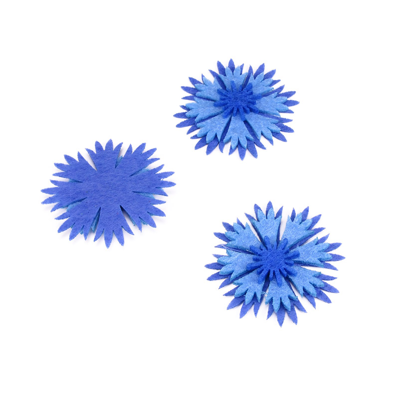 Декоративний виріб із фетру Волошка, 4,5 см, Синя (FLT-056529)