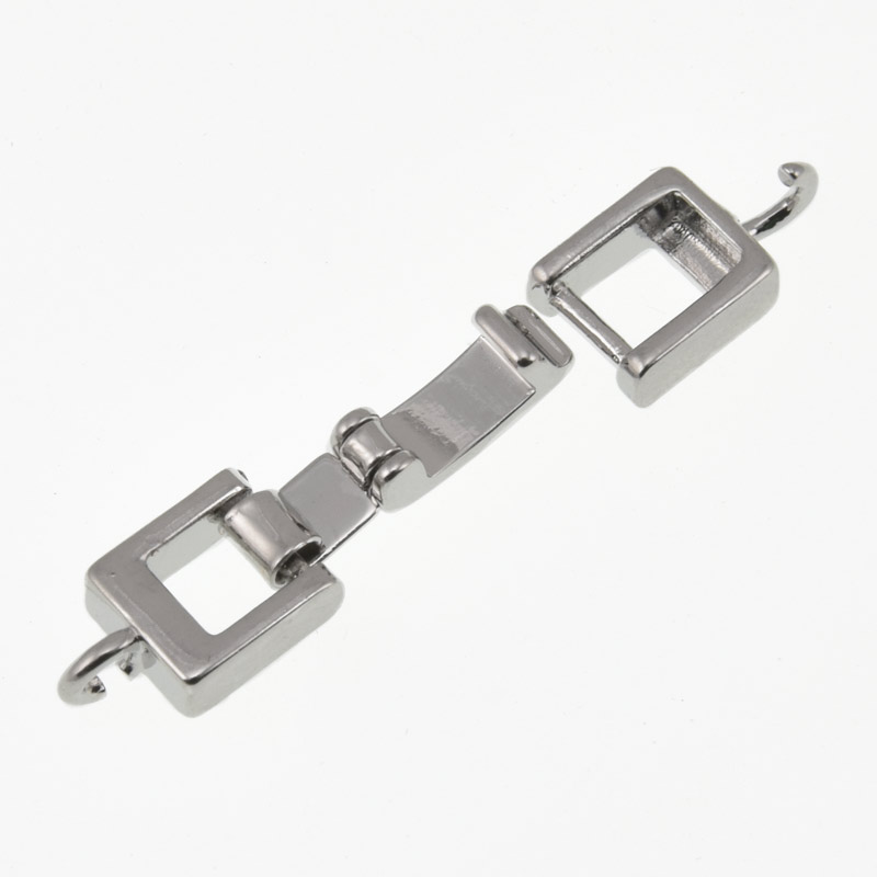 Застёжка, 25х7 мм, Латунь, Стойкое покрытие, Темное серебро (ZAM-060836)