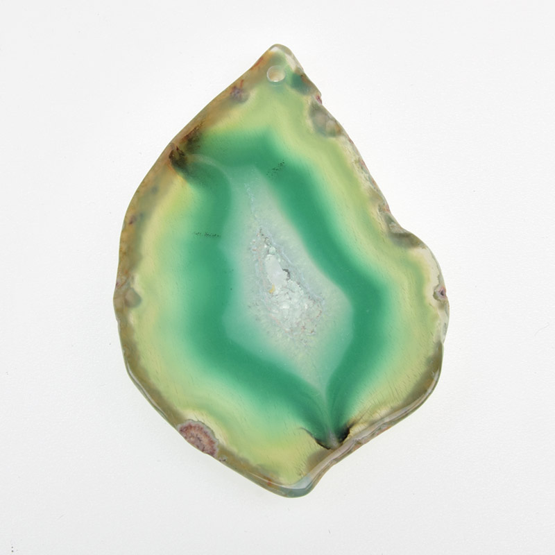 Зріз Агату, Зелений, 76х50 мм (POD-009209)