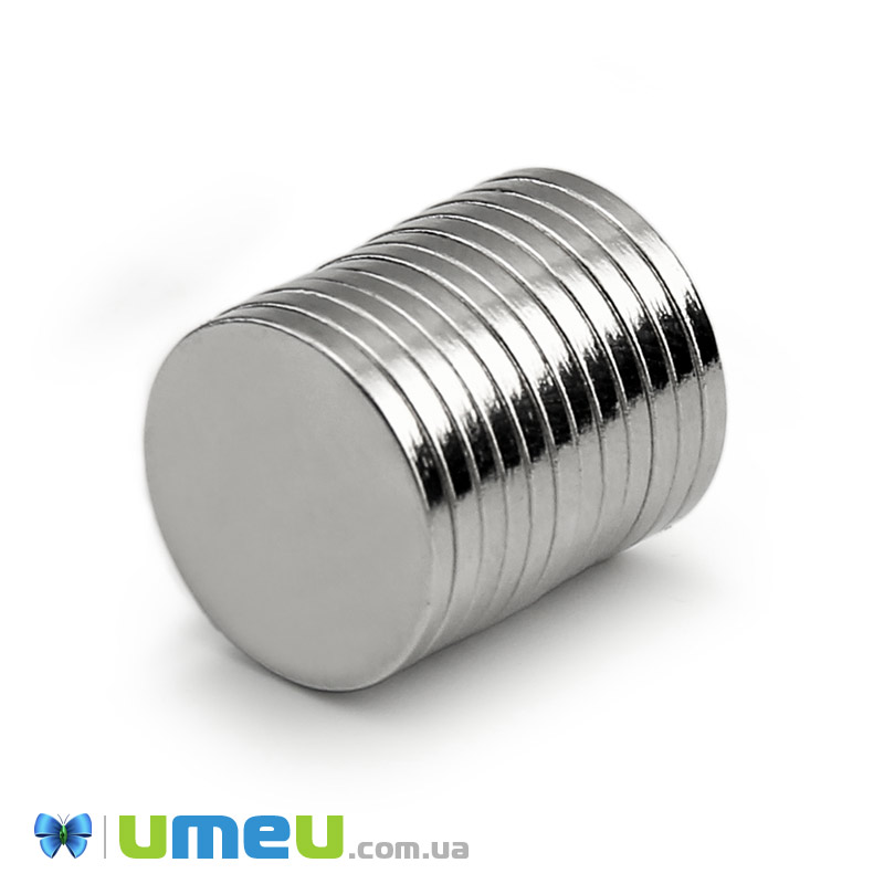 Магнит неодимовый для брошей Круглый, 15х1,3 мм (OSN-039337)