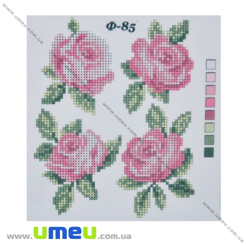 Водорозчинний флізелін VDV Ф-85, 15х13 см, Троянди (SXM-029137)